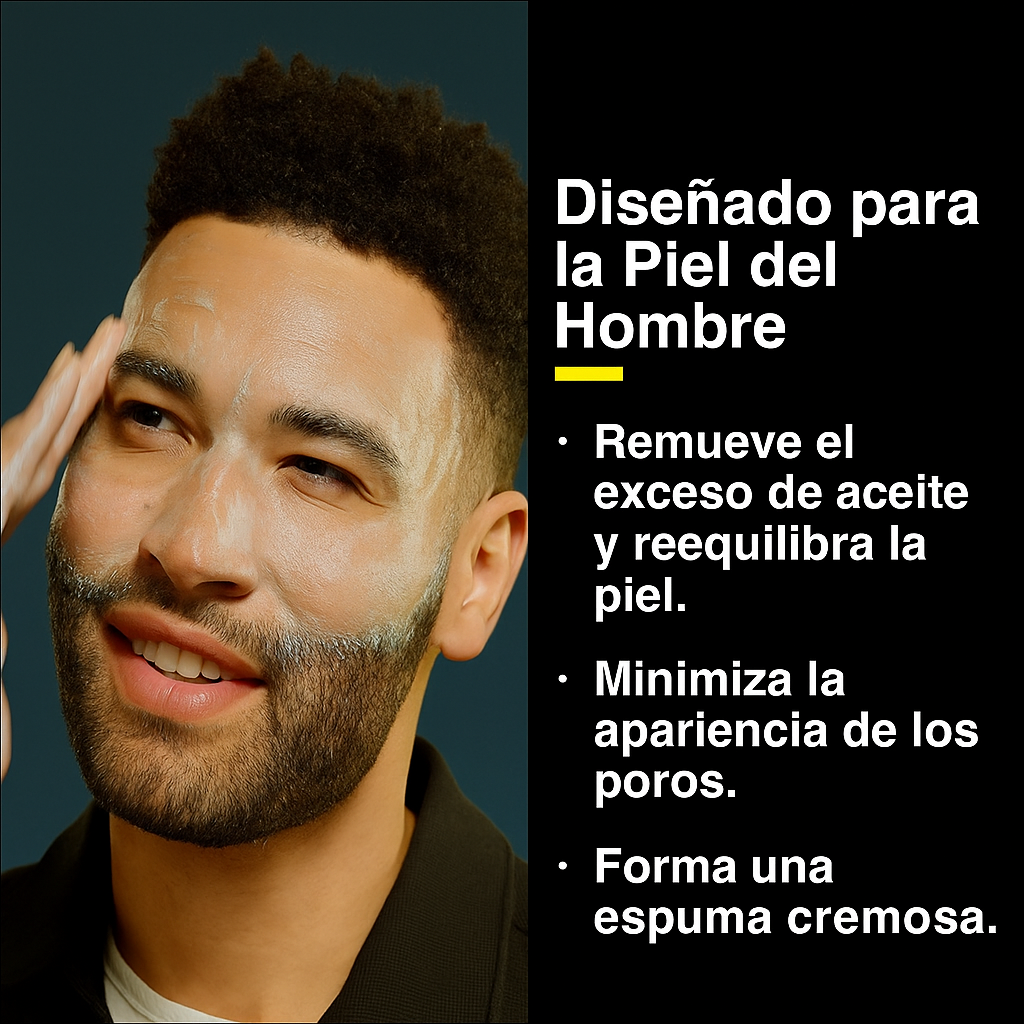 Limpiador Facial de Carbón Activado para Hombres - Lumin
