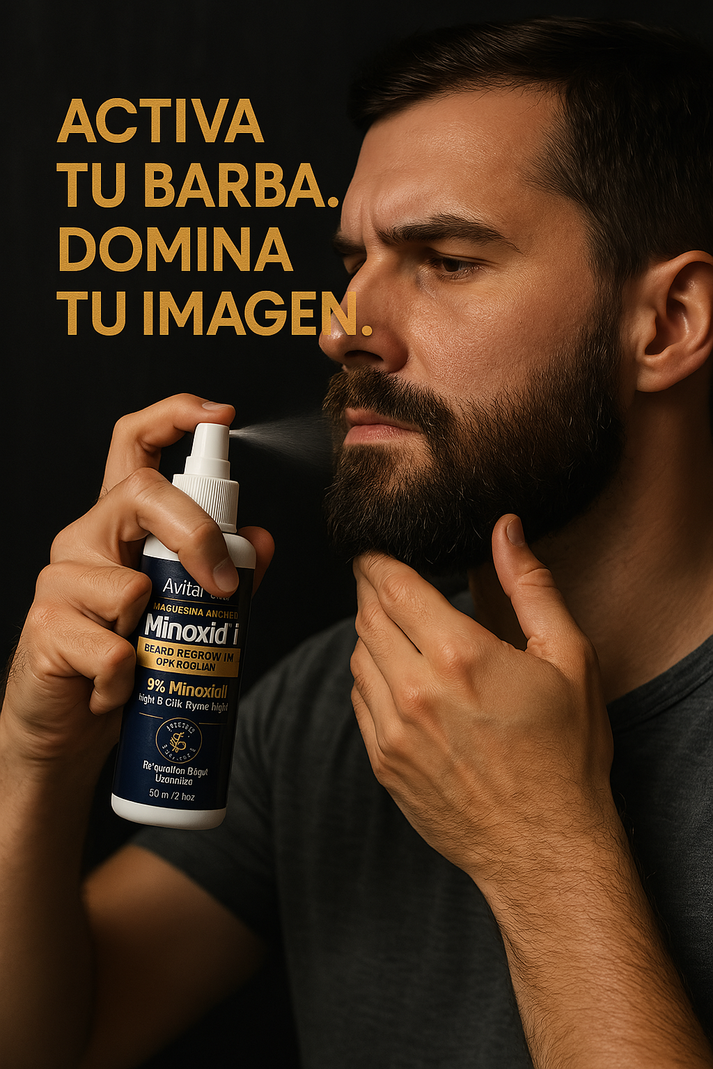 Aceite para Crecimiento de Barba con Minoxidil: Minoxidil para Hombres